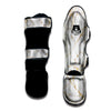 Marble White Gold Print Pattern Muay Thai Shin Guards-grizzshop