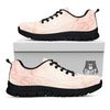 Marble White Pink Print Pattern Black Sneaker-grizzshop