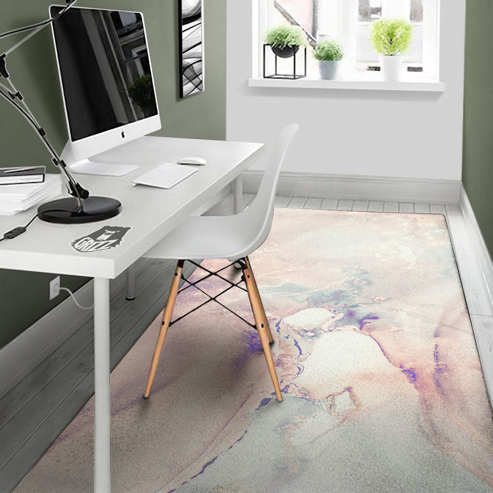 Marble White Ruby Print Floor Mat-grizzshop