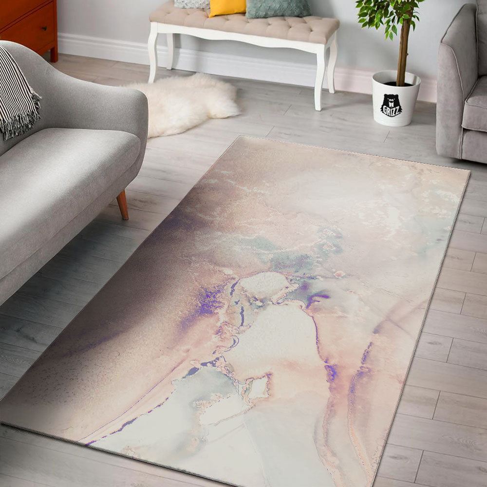 Marble White Ruby Print Floor Mat-grizzshop