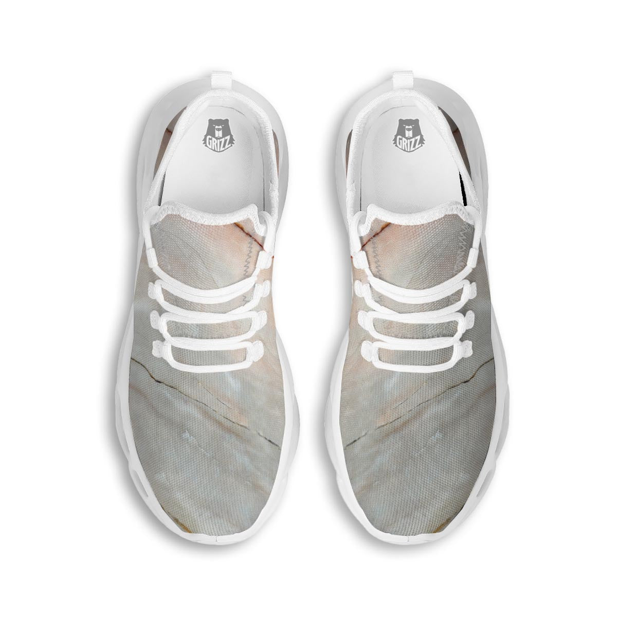 Marble White Running Shoes-grizzshop