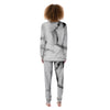 Marble White Smoke Print Women's Pajamas-grizzshop