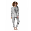 Marble White Smoke Print Women's Pajamas-grizzshop