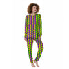 Mardi Gras Purple Green And Yellow Print Pattern Women's Pajamas-grizzshop