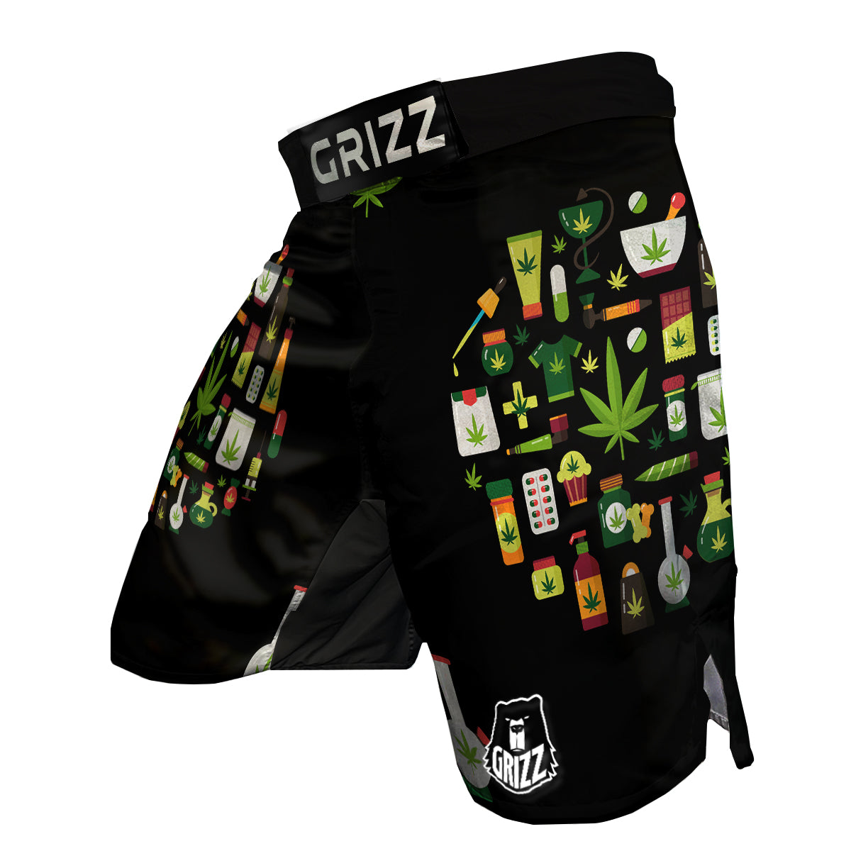 Marijuana And Cannabis Print MMA Shorts-grizzshop