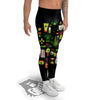 Marijuana And Cannabis Print Men's Leggings-grizzshop