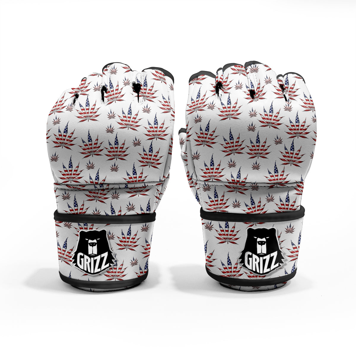 Marijuana Leaf American Print Pattern MMA Gloves-grizzshop