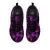 Marijuana Leaf Purple Print Pattern Black Sneaker-grizzshop