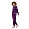 Marijuana Leaf Purple Print Pattern Women's Pajamas-grizzshop