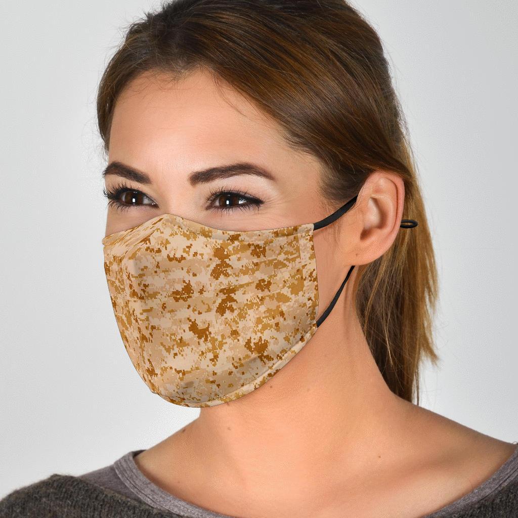 Marine Military Camouflage Camo Pattern Print Face Mask-grizzshop