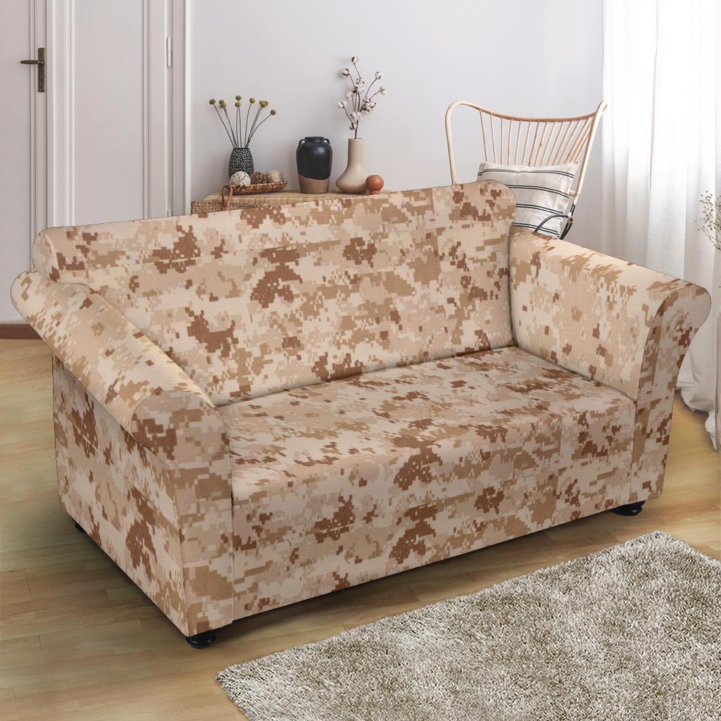 Marine Military Camouflage Camo Pattern Print Loveseat Cover-grizzshop