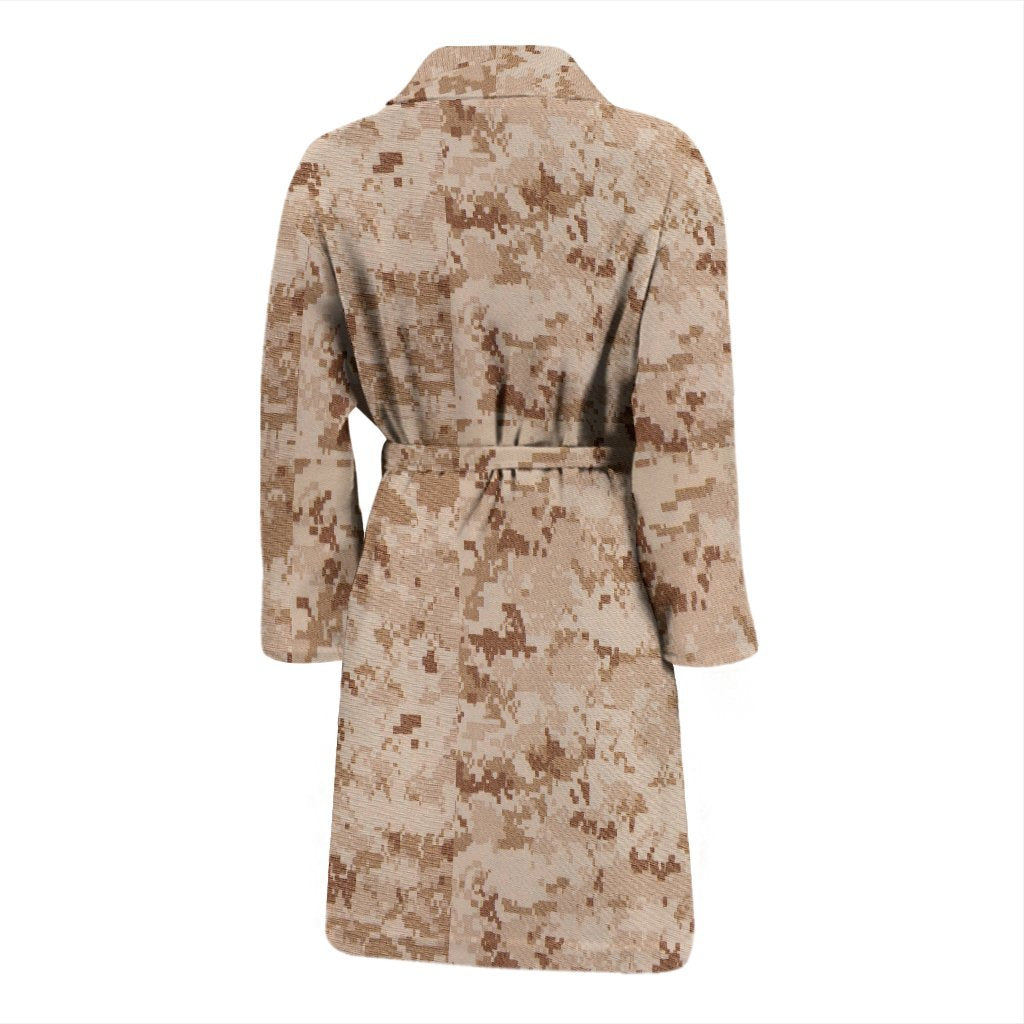 Marine Military Camouflage Camo Pattern Print Men Long Robe-grizzshop