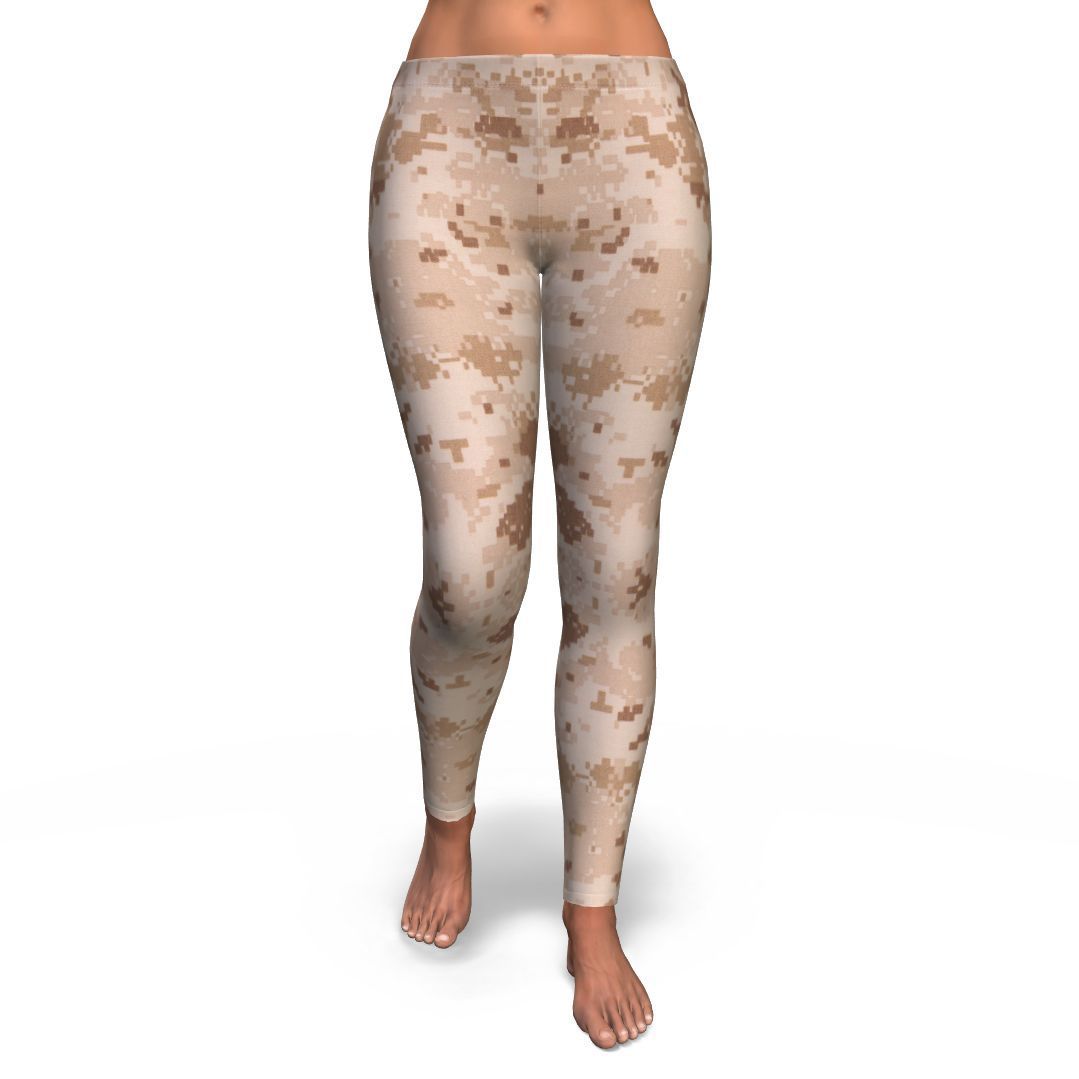 Marine Military Camouflage Camo Pattern Print Pattern Women Leggings-grizzshop