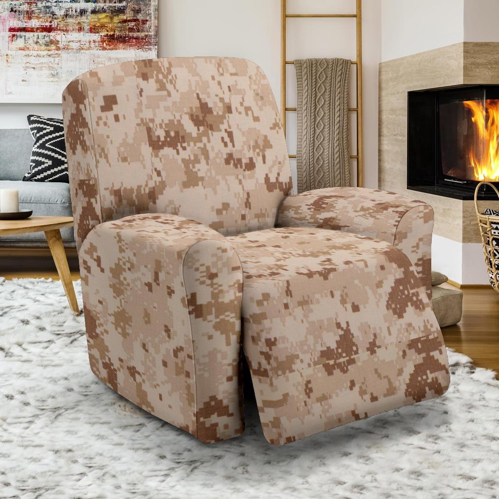 Marine Military Camouflage Camo Pattern Print Recliner Cover-grizzshop