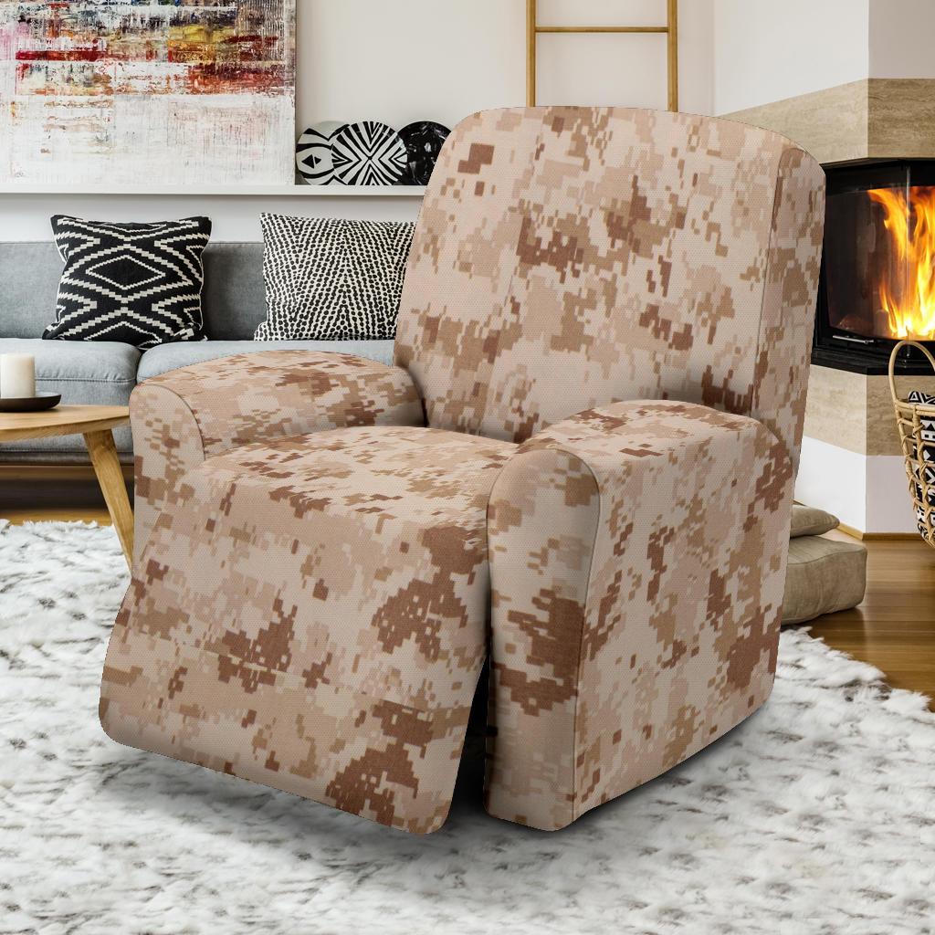 Marine Military Camouflage Camo Pattern Print Recliner Cover-grizzshop