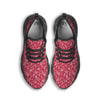 Maroon Paisley Bandana Print Black Running Shoes-grizzshop