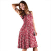 Maroon Paisley Bandana Print Dress-grizzshop