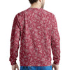 Maroon Paisley Bandana Print Men's Sweatshirt-grizzshop