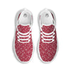 Maroon Paisley Bandana Print White Running Shoes-grizzshop