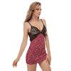 Maroon Paisley Bandana Print Women's Sexy Night Dress-grizzshop