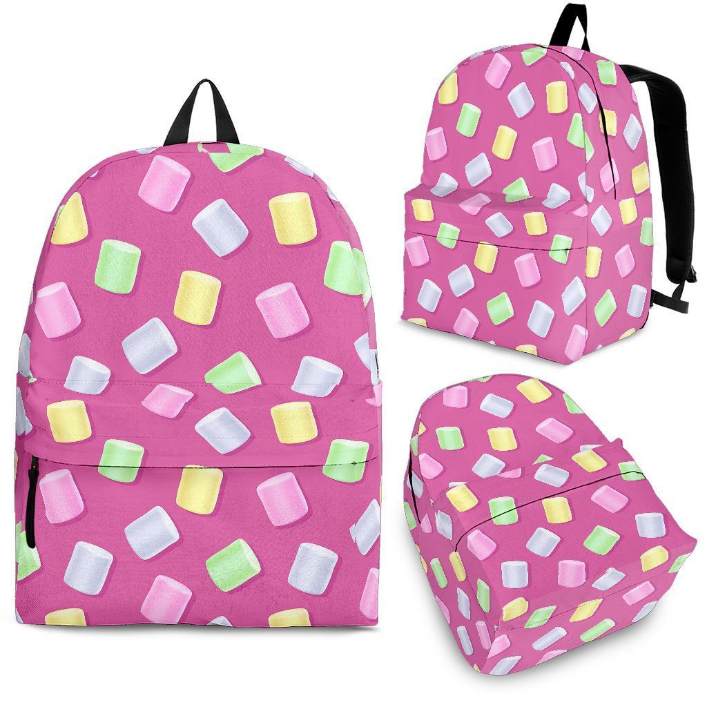 Marshmallow Colorful Pattern Print Backpack-grizzshop
