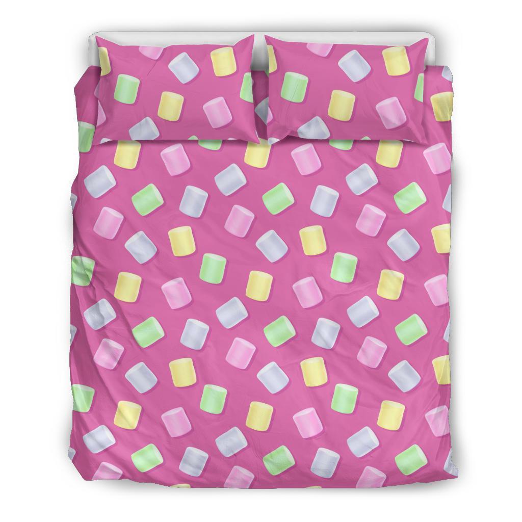 Marshmallow Colorful Pattern Print Duvet Cover Bedding Set-grizzshop
