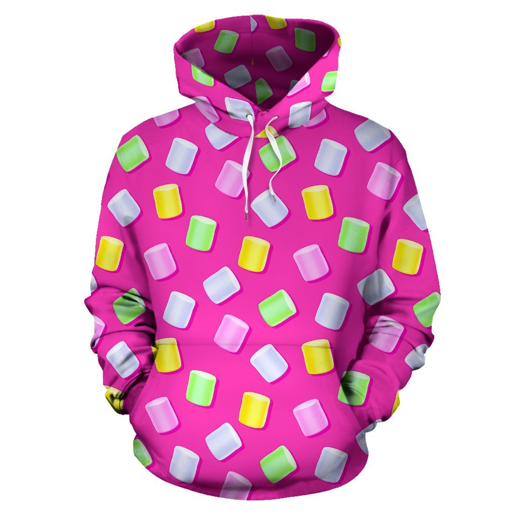 Marshmallow Colorful Pattern Print Men Women Pullover Hoodie-grizzshop