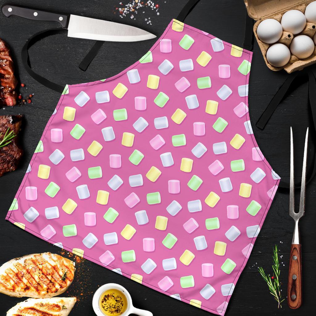 Marshmallow Colorful Pattern Print Men's Apron-grizzshop