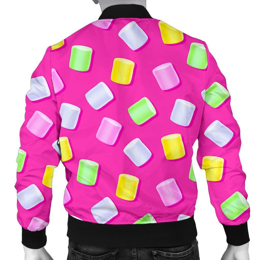 Marshmallow Colorful Pattern Print Men's Bomber Jacket-grizzshop