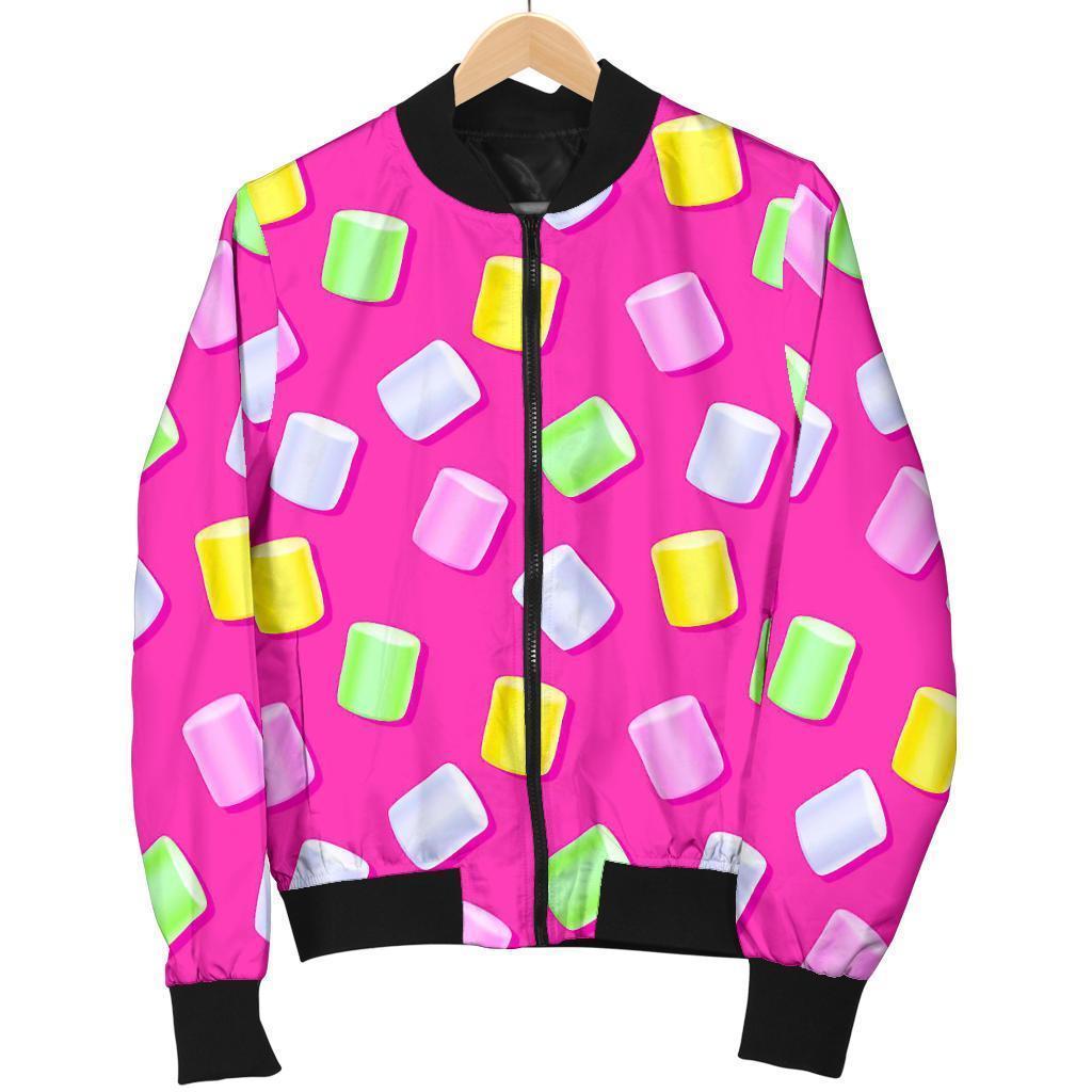 Marshmallow Colorful Pattern Print Men's Bomber Jacket-grizzshop