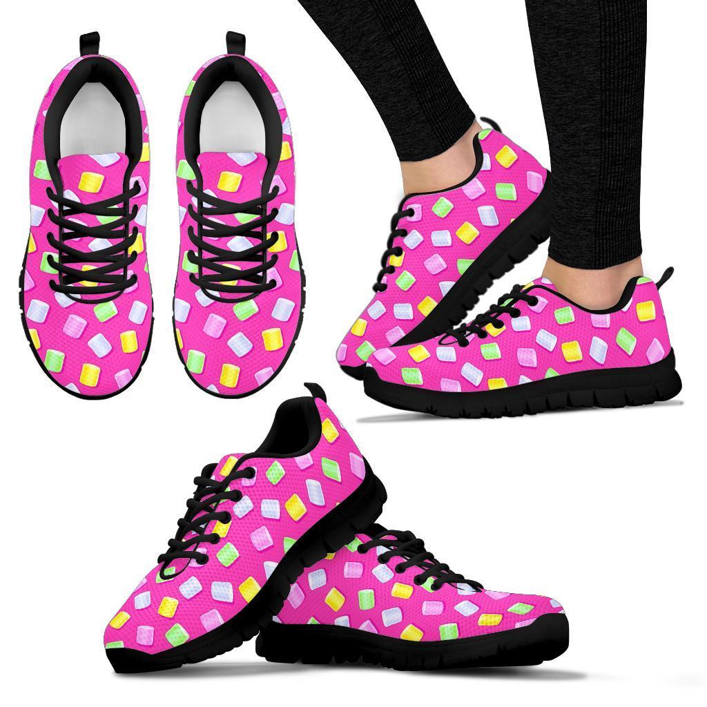 Marshmallow Colorful Pattern Print Sneaker Shoes For Men Women-grizzshop