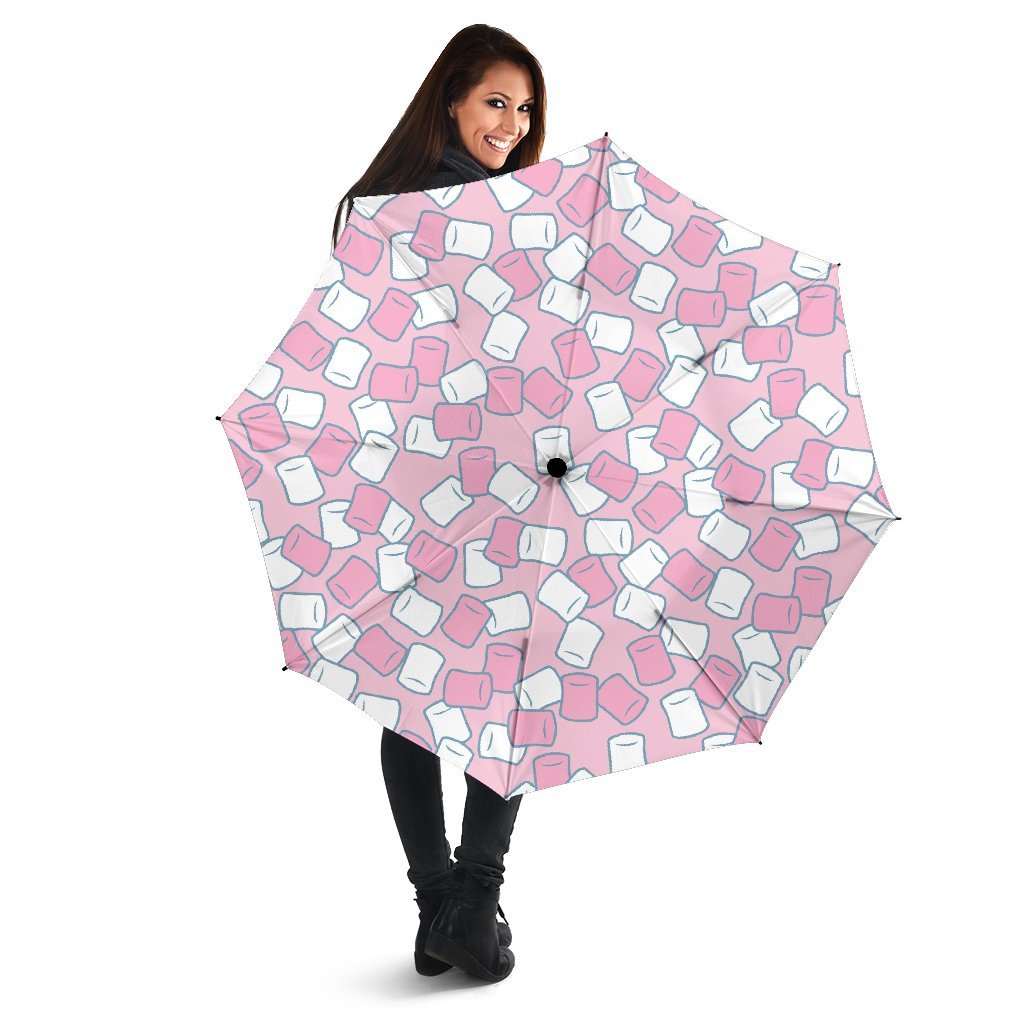 Marshmallow Colorful Print Pattern Automatic Foldable Umbrella-grizzshop