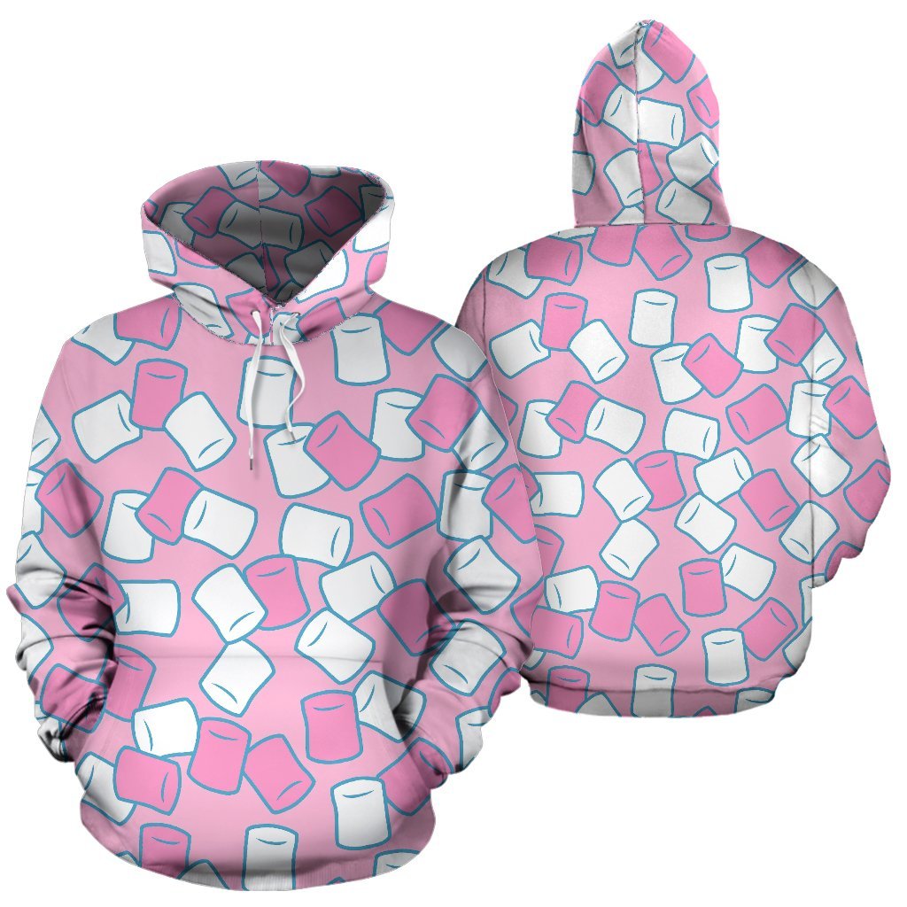 Marshmallow Colorful Print Pattern Men Women Pullover Hoodie-grizzshop