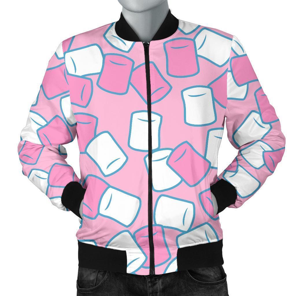 Marshmallow Colorful Print Pattern Men's Bomber Jacket-grizzshop