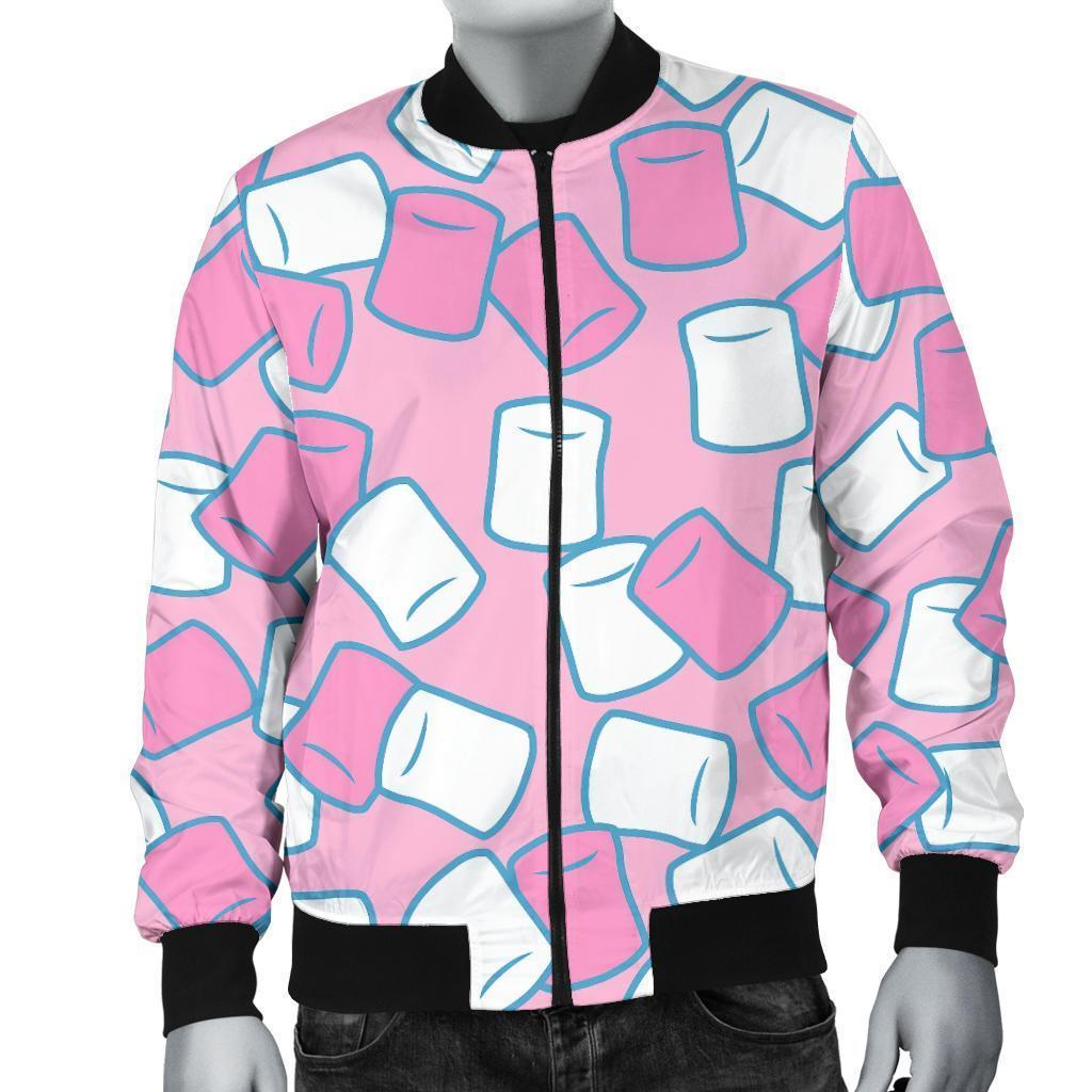 Marshmallow Colorful Print Pattern Men's Bomber Jacket-grizzshop