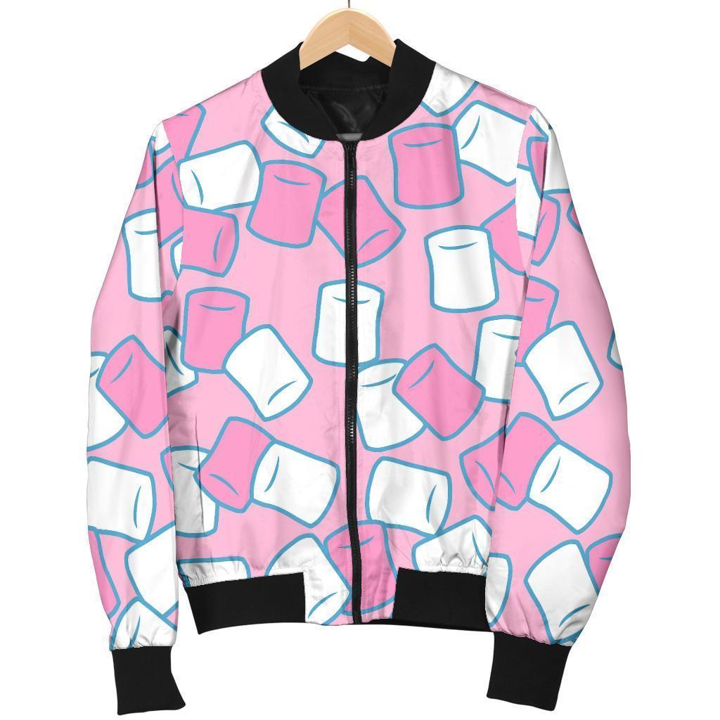Marshmallow Colorful Print Pattern Men's Bomber Jacket-grizzshop