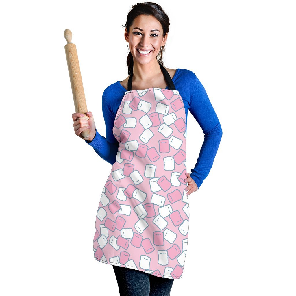 Marshmallow Colorful Print Pattern Women's Apron-grizzshop
