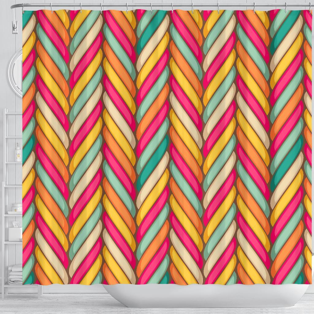 Marshmallow Pattern Print Bathroom Shower Curtain-grizzshop