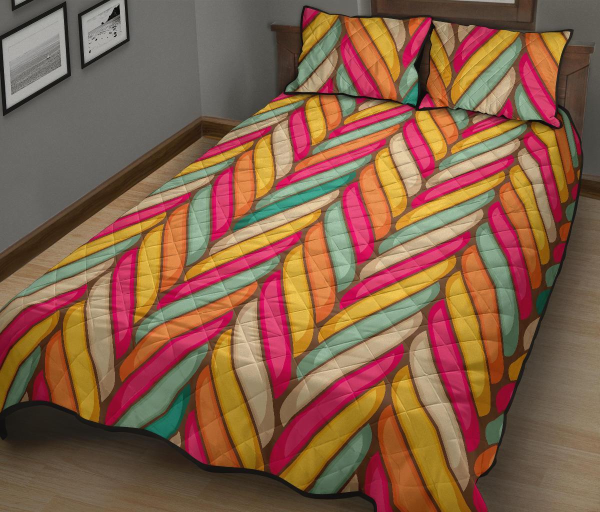 Marshmallow Pattern Print Bed Set Quilt-grizzshop