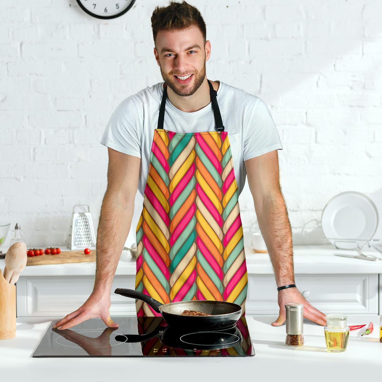 Marshmallow Pattern Print Men's Apron-grizzshop