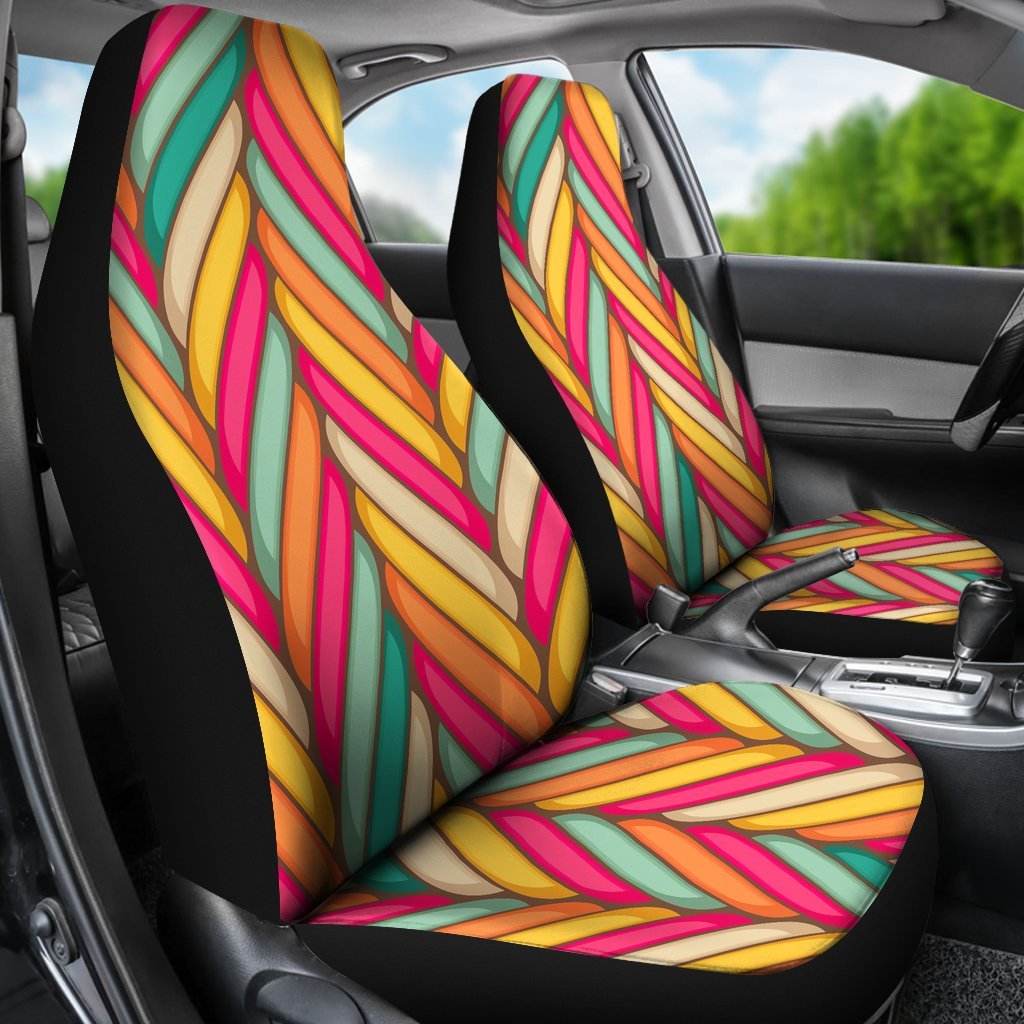 Marshmallow Pattern Print Universal Fit Car Seat Covers-grizzshop