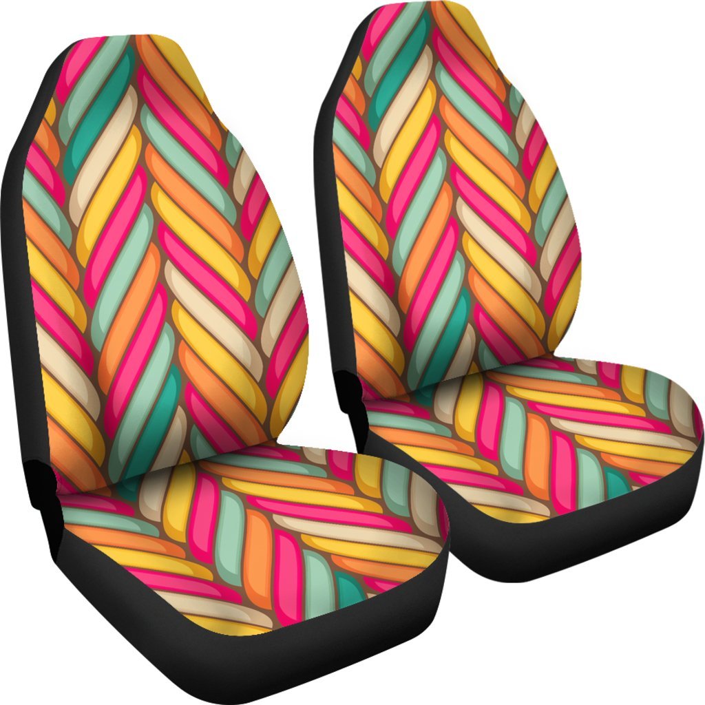 Marshmallow Pattern Print Universal Fit Car Seat Covers-grizzshop