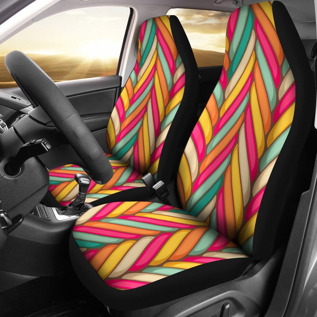 Marshmallow Pattern Print Universal Fit Car Seat Covers-grizzshop