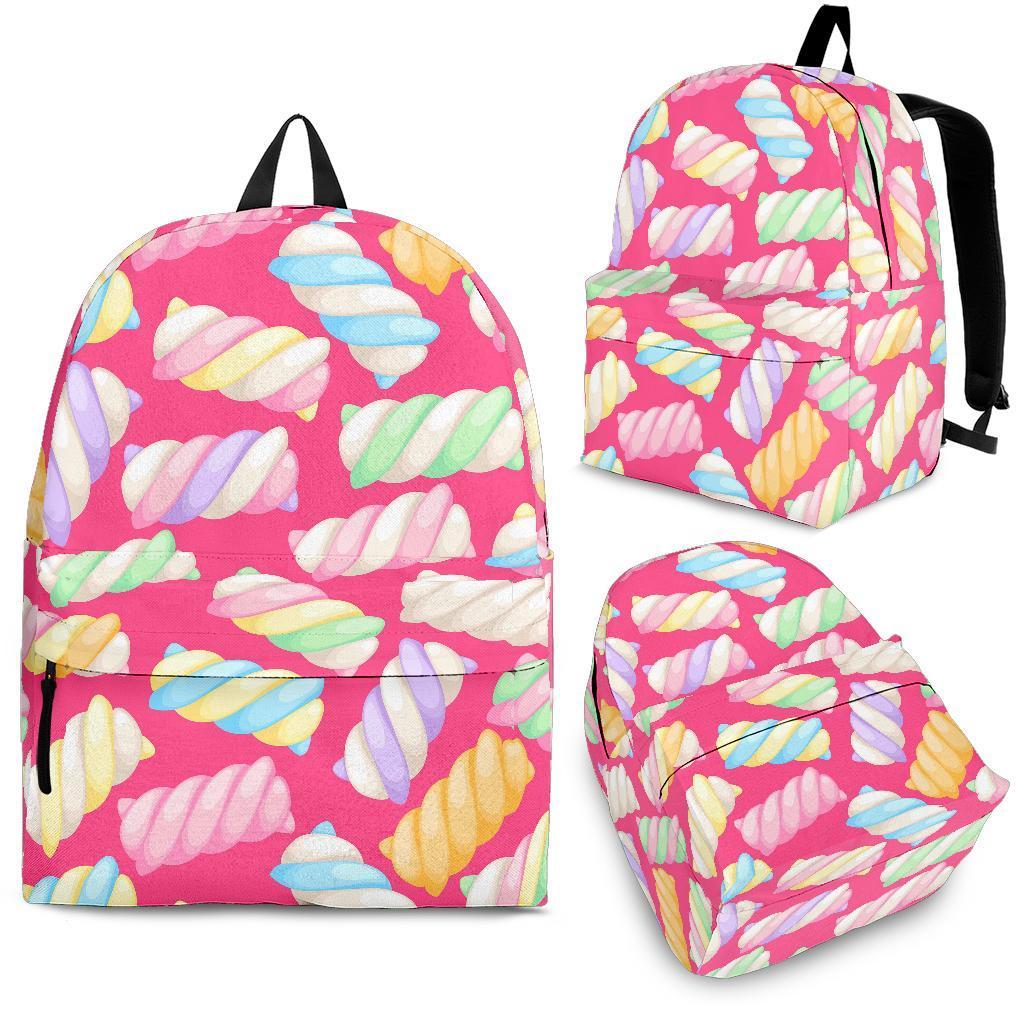 Marshmallow Pink Pattern Print Backpack-grizzshop