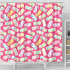 Marshmallow Pink Pattern Print Bathroom Shower Curtain-grizzshop