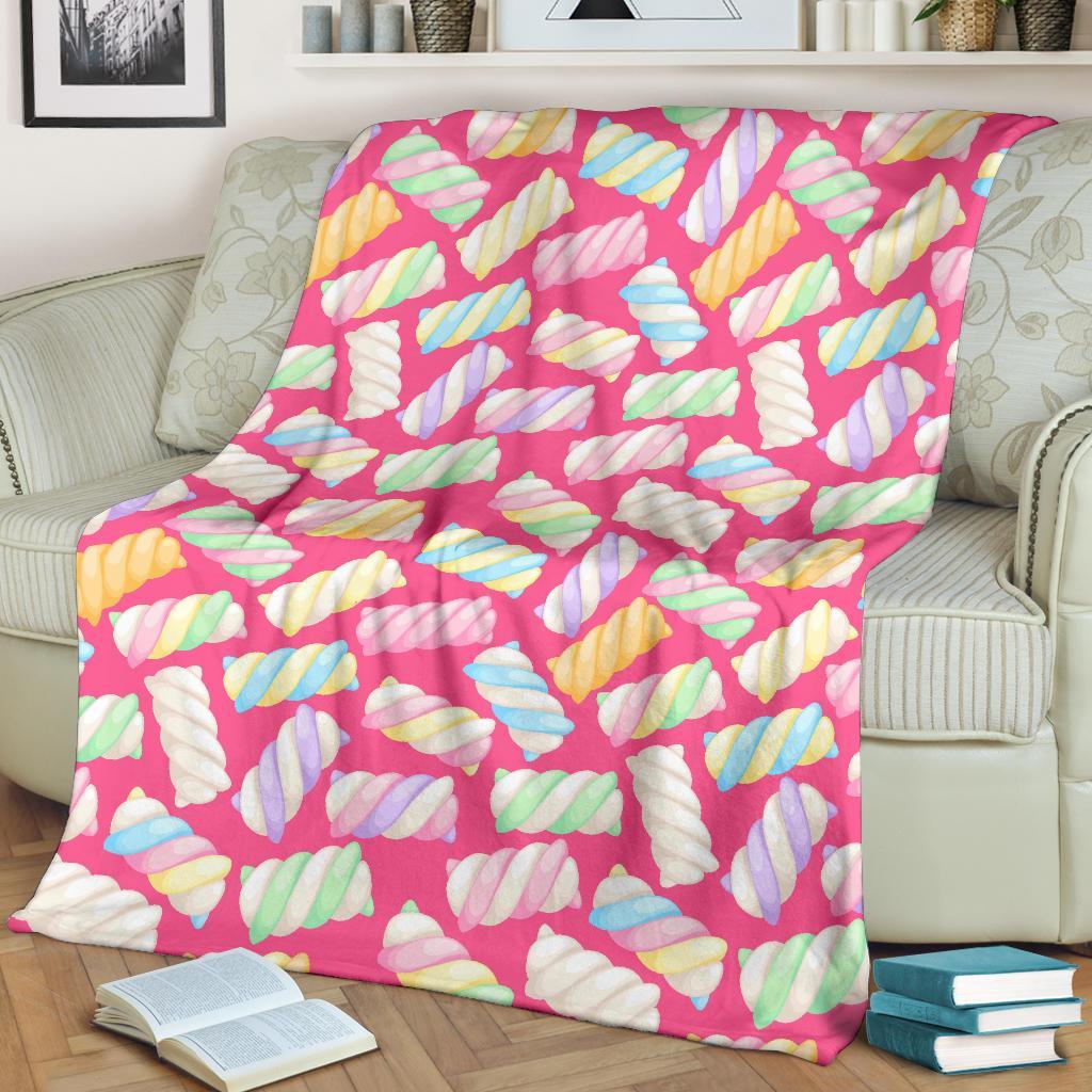 Marshmallow Pink Pattern Print Blanket-grizzshop