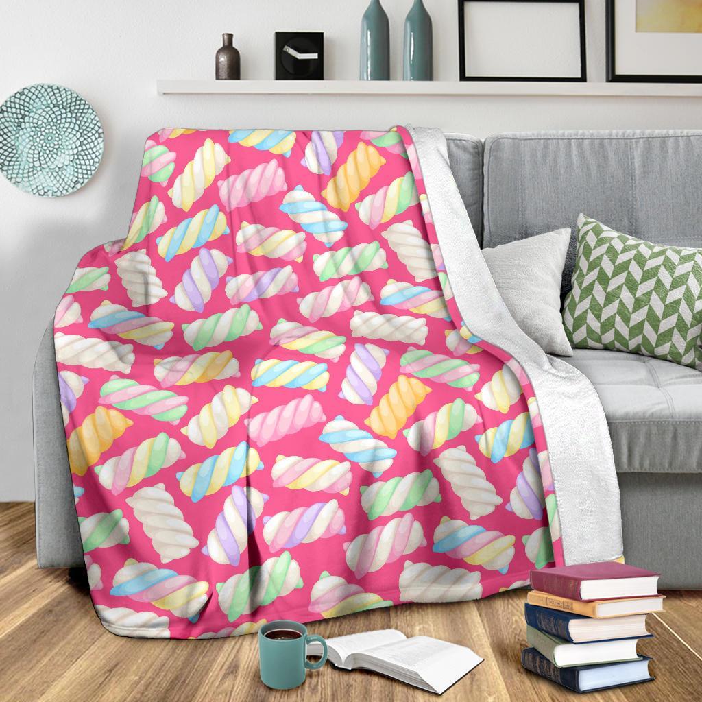 Marshmallow Pink Pattern Print Blanket-grizzshop