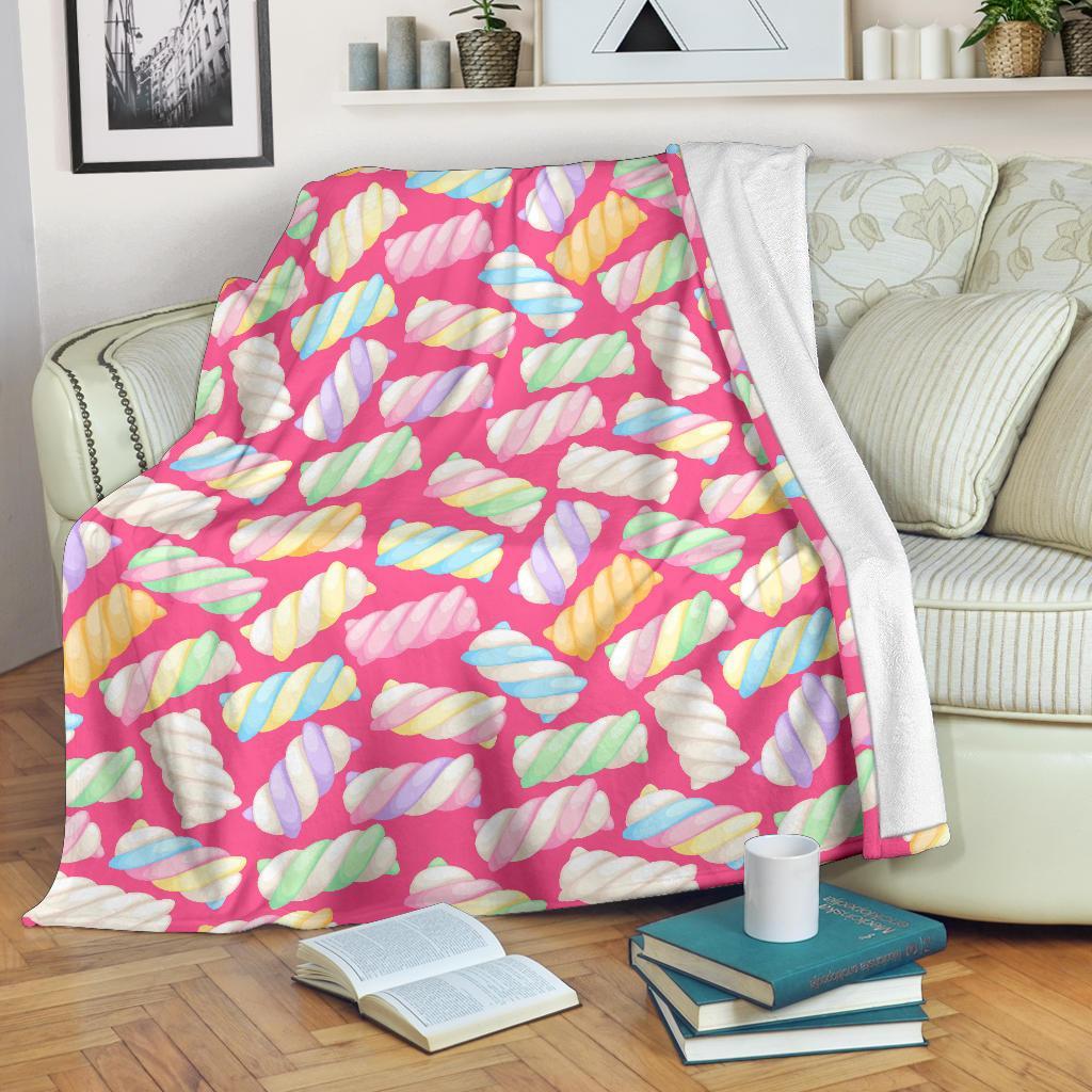 Marshmallow Pink Pattern Print Blanket-grizzshop