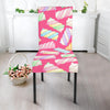 Marshmallow Pink Pattern Print Chair Cover-grizzshop