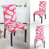 Marshmallow Pink Pattern Print Chair Cover-grizzshop